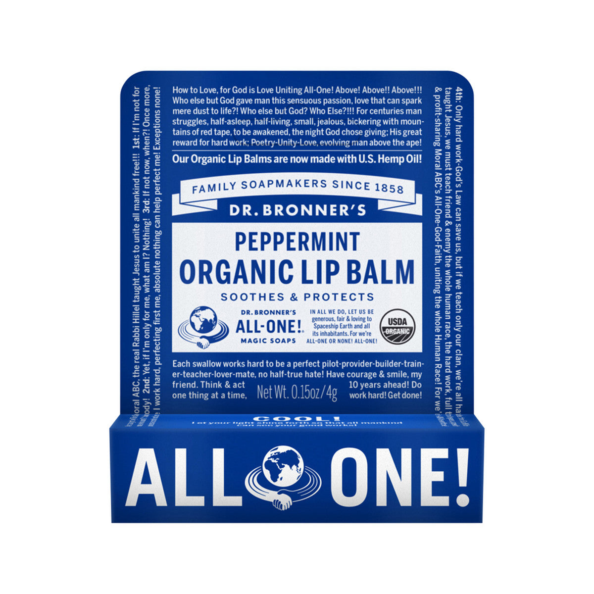 Organic Lip Balm - Peppermint 4g