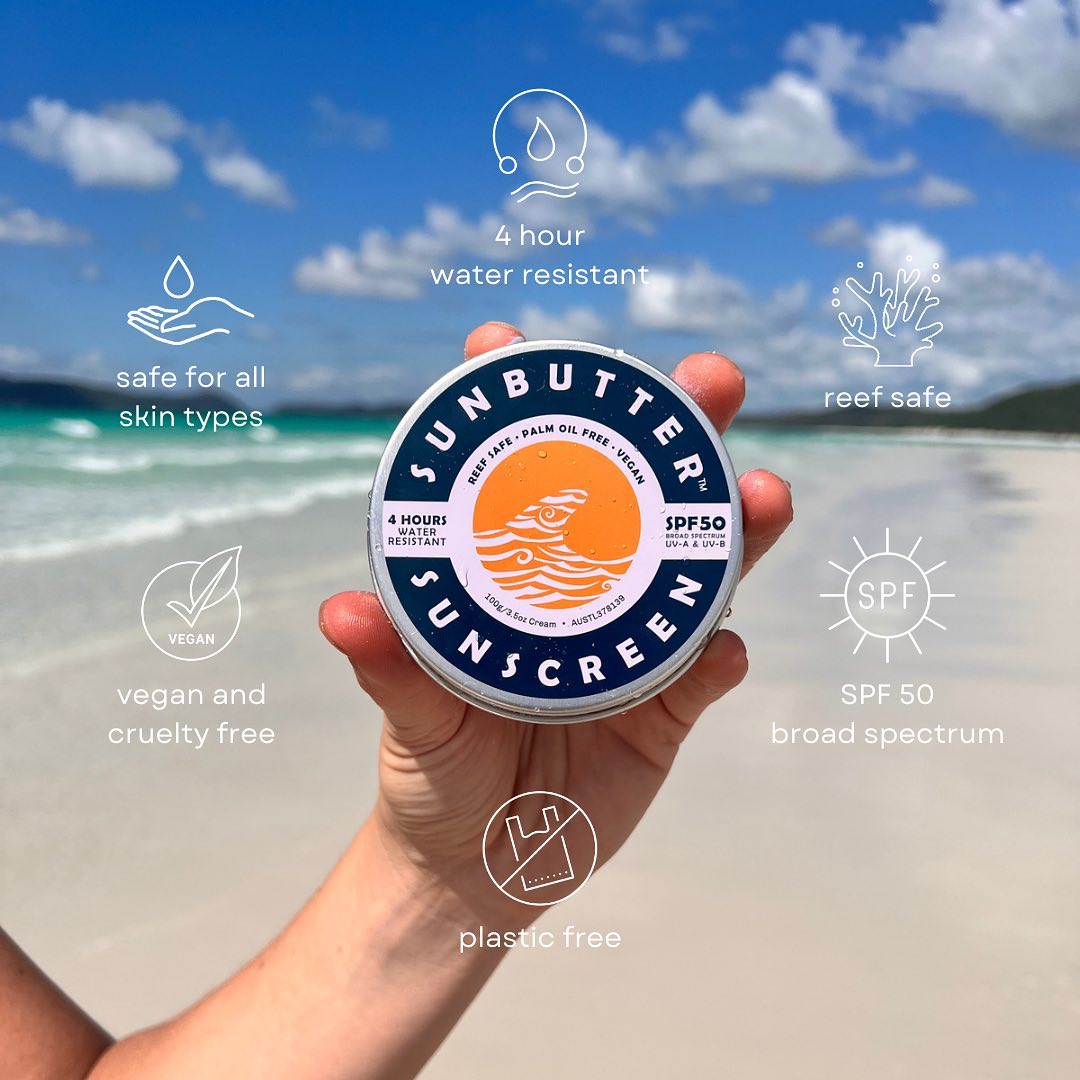 SPF 50 Water Resistant Reef Safe Sunscreen 100g